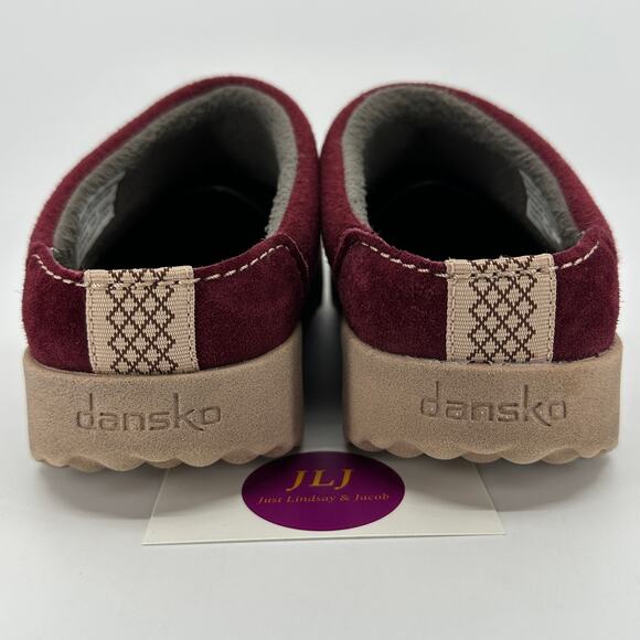 Dansko Women's Lucie Wool Blend Cranberry Comfort Mules Size 39 EU/ 8.5-9 US - Picture 6 of 12